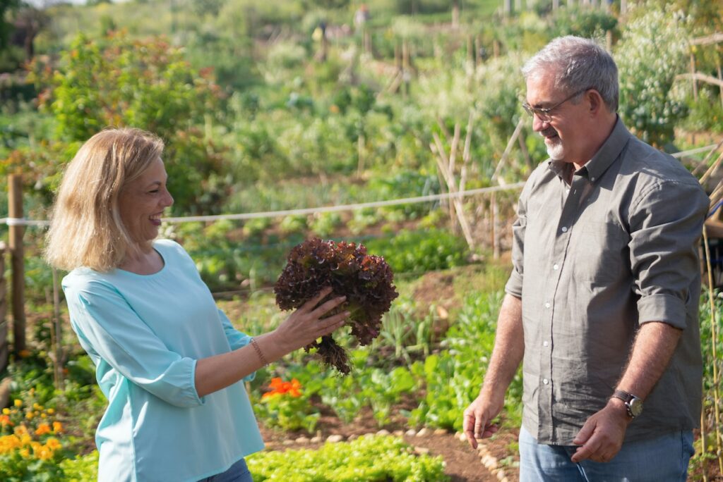 Discussing the health benefits of gardening